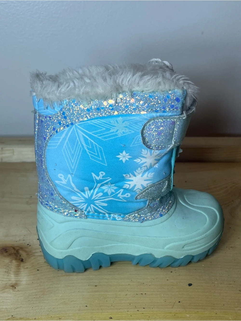 Disney Light Blue Glitter Anna & Olaf Kids Winter Boots